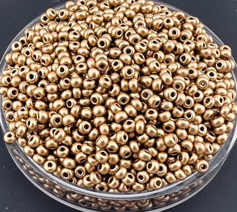 10 g Miyuki perlen 11/0 Aztec Gold 01710, japanische Rocailles 2 mm