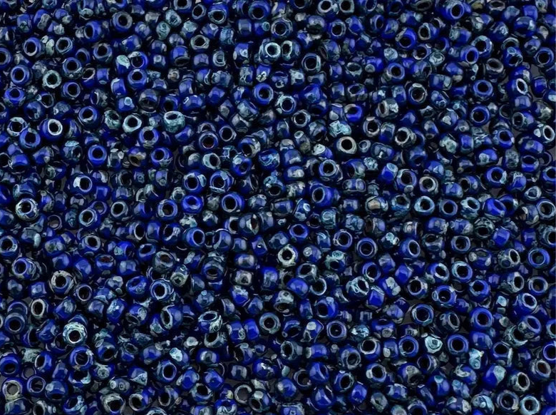10 g Miyuki perlen 11/0 Picasso Opak Opak Kobalt 4518