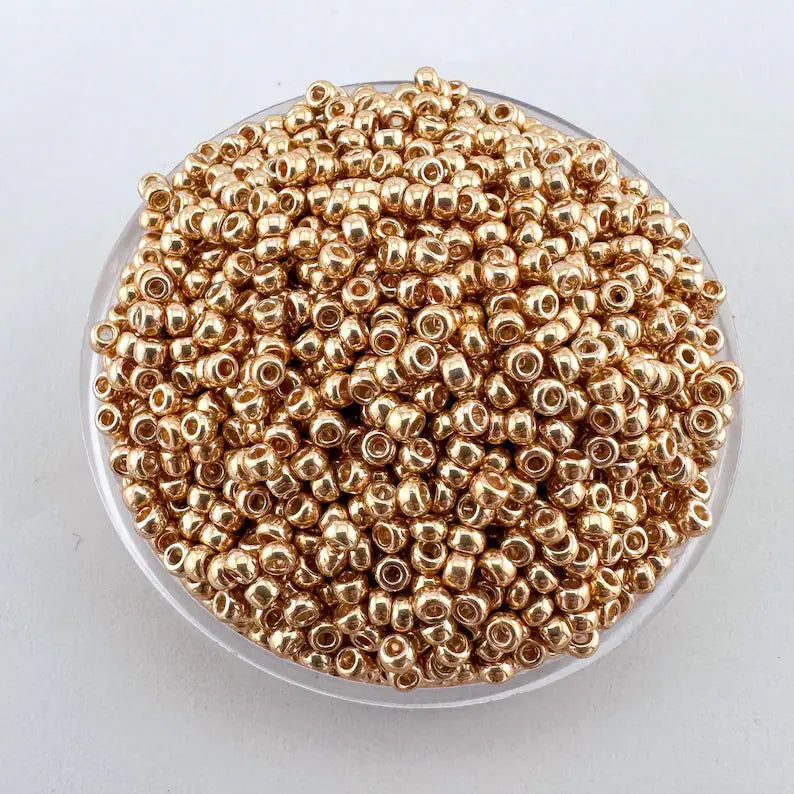 10 g Miyuki perlen 11/0, galvanisiertes Gold 1052, japanische rocailles 2 mm