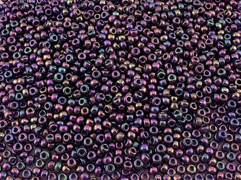 10 g Miyuk perlen 11/0 Pflaumengoldglanz 1893, japanische Rocailles 2 mm