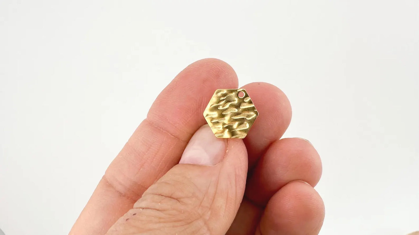 Stainless Steel Stud Earrings 12mm hexagon shape for Pendant DIY accessories making Earrings jewelry