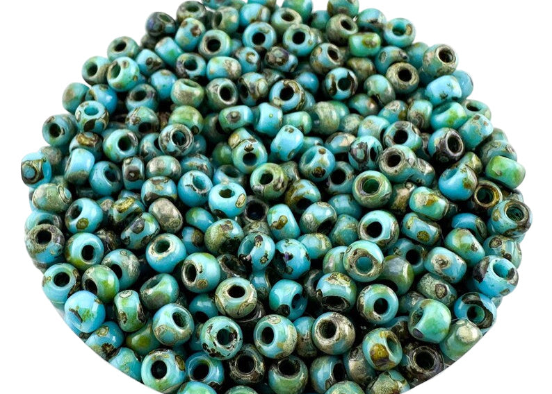 10 g Miyuki Perlen 8/0 11/0 Picasso Opaque Seafoam Green rocailles 4514, japanische perlen 2 mm 3 mm