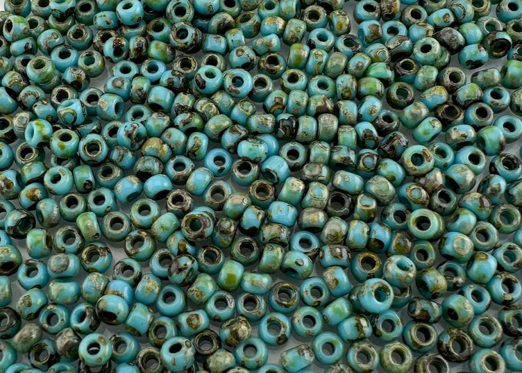 10 g Miyuki Perlen 8/0 11/0 Picasso Opaque Seafoam Green rocailles 4514, japanische perlen 2 mm 3 mm