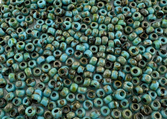 10g Miyuki seed beads 8/0 11/0 Picasso Opaque Seafoam Green 4514, Japoneses seed beads 2mm 3mm