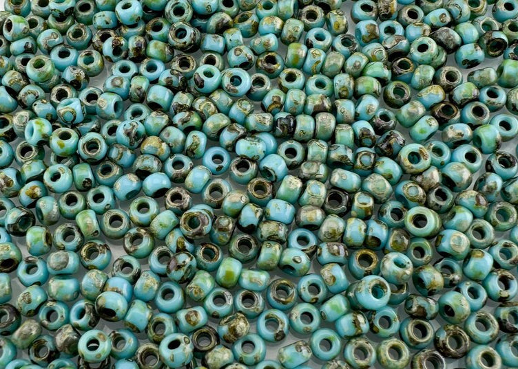 10 g Miyuki Perlen 8/0 11/0 Picasso Opaque Seafoam Green rocailles 4514, japanische perlen 2 mm 3 mm