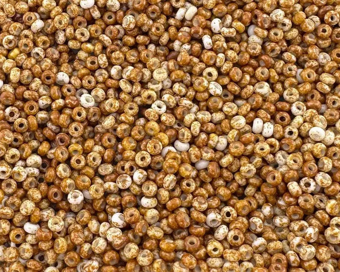 10/0 Preciosa Ornela Rocailles 620 Mix Braun 20g, böhmische Rocailles zum Selbermachen von Schmuck